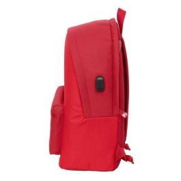 Safta Mochila Portátil Sevilla FC 15,6" + USB, Impermeable, 31x44x18 cm