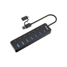 Equip Hub USB-C 3.2 Gen1 7xUSB-A Con Interruptores Adaptador USB-A y Alimentador