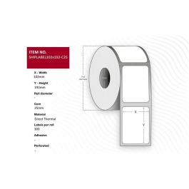 Capture Ship-label 102 x 192mm, Core 25mm. Direct Thermal, Perforated, 300 labels per roll. 24 rolls per box Precio: 191.50000023. SKU: B12J6G9ATD