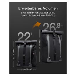 Inateck Mochila para Portátil BP01009 15.6"-16" Negro 22-26.8L Poliéster Resistente al Agua