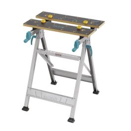 Wolfcraft Banco de mordaza con chasis reforzado 6177000, 64,5x30cm - 45,0x80cm, aluminio