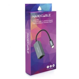 Adaptador USB-C a Red RJ45 NANOCABLE 10.03.0406