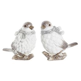 Figura Navidad Moderna DKD Home Decor Blanco Gris 7 x 12.5 x 13.5 cm (2 Unidades) Precio: 8.88999947. SKU: B1ANTWP7YC