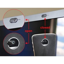 DeLOCK 20652 Protector de Lente para Webcam, Notebook, Tablet y Smartphone - 3 Unidades, Negro, Aluminio
