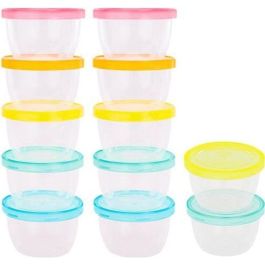 Badabulle Set de 12 tarros de almacenamiento para bebés 250ml, herméticos, graduados, aptos microondas, lavavajillas, congelador, Sin BPA, Made in France Precio: 24.58999994. SKU: S7103103