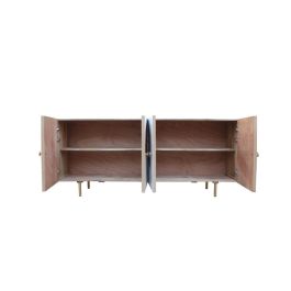 Buffet Tropical DKD Home Decor Blanco Marron 45 x 75 x 177 cm