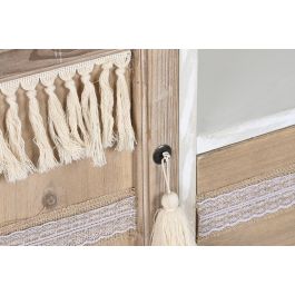 Mueble Tv Boho DKD Home Decor Natural Blanco 40 x 60 x 150 cm Mueble Tv Boho DKD Home Decor Natural Blanco 40 x 60 x 150 cm