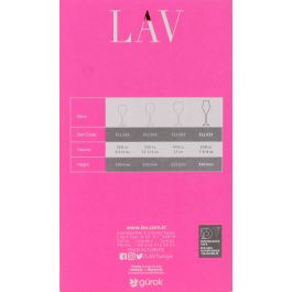 Lav Set 6 Copas Champagne 230 cc Colección Ella Ø5x7x23cm (4 Cajas)