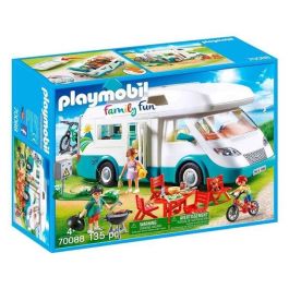 Playmobil Caravana de Verano Family Fun: Vehículo de Juguete de Plástico para Juego Imaginativo, ideal para niños a partir de 4 años