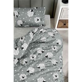 Juego de cama ASI8684283019366 - 1 funda nórdica 220x240 cm + 2 fundas de almohada 60x60 cm - Algodón/Poliéster Gris