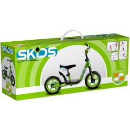 SKIDS CONTROL Bicicleta de equilibrio con reposapiés Verde 10 pulgadas, neumáticos EVA antipinchazos, marco de acero y sillín/manillar ajustables SKIDS CONTROL Bicicleta de equilibrio con reposapiés Verde 10 pulgadas, neumáticos EVA antipinchazos, marco de acero y sillín/manillar ajustables