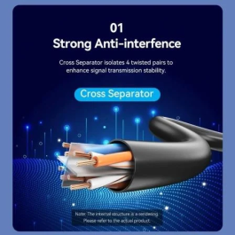 Vention IBRBF Cable de Red RJ45 UTP Cat.6 1m Negro