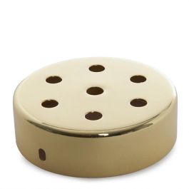 Rosetón Metálico Dorado Ø 100Mm - 7 Agujeros [AM-AR096] Precio: 6.50000021. SKU: B19ET46YST