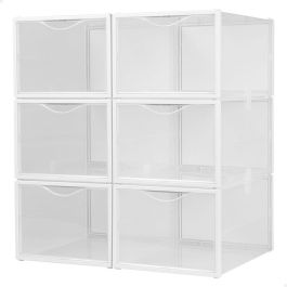 Caja apilable para zapatos Max Home Blanco 6 Unidades Polipropileno ABS 25 x 18,5 x 35 cm