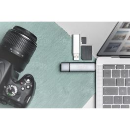 Digitus Dual Card Reader Hub USB-C USB 3.0 para tarjetas SD y Micro SD, OTG, Aluminio, 5000 Mbit/s