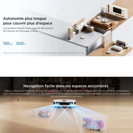 Eureka EUR1744338427047 Robot Aspirador J12 Ultra 5000 Pa Visión Nocturna 180 min Autonomía Blanco