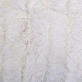 Home Deco Factory Manta efecto piel de animal blanca con asa 120x150 cm