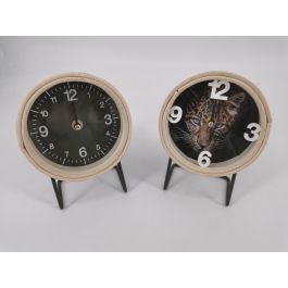 Reloj Sobremesa Colonial DKD Home Decor Natural Negro 7 x 18 x 13 cm (4 Unidades) Precio: 25.88999974. SKU: B1CRD6QJC2