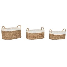 Cesta Tropical DKD Home Decor Natural Blanco 38 x 26 x 56 cm Set de 3 (2 Unidades) Precio: 130.89000034. SKU: B1JTZKJHXS