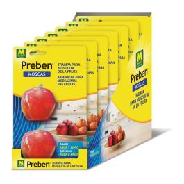 Massó Trampa para Moscas de la Fruta, 2 Trampas + 2 Recambios, para Interior, Cocinas y Galerías Cubiertas