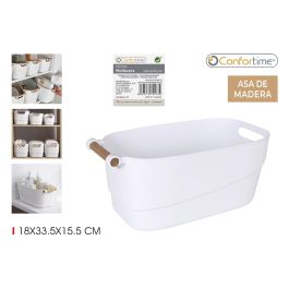 Confortime Cesta Multiusos con Asas de Madera, 18 cm Ancho x 33,5 cm Largo x 15 cm Alto (12 Unidades) Precio: 32.49999984. SKU: B1G3MRR85F
