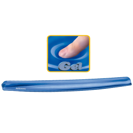 Fellowes Reposamuñecas para Teclado Gel Azul Ergonómico Resistente a Manchas