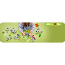 Lego Duplo 10425 Set de Expansión Túnel y Vías Ferroviarias para niños +2 años, con 10 tramos de vía y cambio de agujas