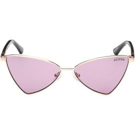 Guess Gafas GU8286 28Y Gafas de Sol para Mujer, Montura Oro Rosa Brillante, Lente Violeta