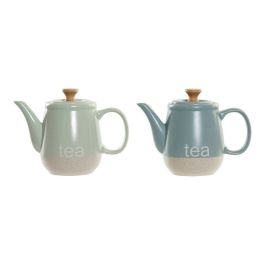 Tetera Scandi DKD Home Decor Verde Menta Azul 12 x 16.5 x 22.5 cm (2 Unidades)