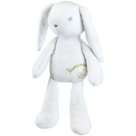 Jemini Conejo de peluche luminoso +/- 30 cm, suave y tranquilizador para niños
