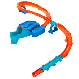 Hot Wheels Jdb49 Pista Motorizada de Coches, Circuito Supersalto Track Builder, con Propulsor y Coche 1:64