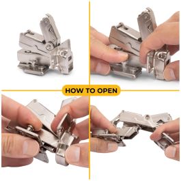 Emuca Lote de 10 bisagras codo X91 apertura 165 grados con cierre suave y suplementos Euro, Altura 0, Acero, Niquelado