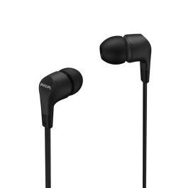 Philips TAE1105BK/00 Auriculares In-Ear con Altavoces de Neodimio, Cable Plano y Mando a Distancia - Negro