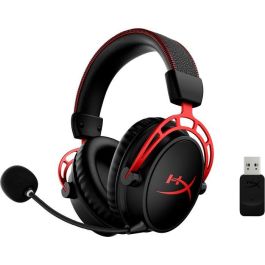 HP Cloud Alpha Wireless Gaming Headset Auriculares Inalámbricos Gaming Sonido Virtual 7.1 Surround DTS Headphone:X Over-Ear Negro Rojo