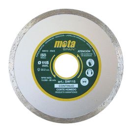 Mota Herramientas Disco diamantado liso corte húmedo Ø230mm CLP18 SW230P para granito, ladrillo, mosaico, baldosas