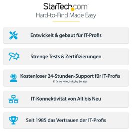 Cable USB Startech 2GPD3-USB-C-ETHERNET Gris