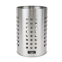 Quttin Bote de Utensilios de Cocina de Acero Inoxidable 12 x 18 cm - Organizador de Menaje para Encimera (12 Unidades)
