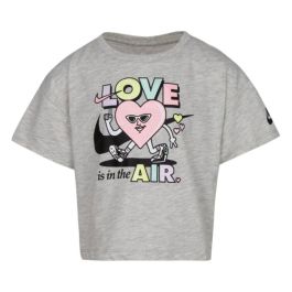 Camiseta de Manga Corta Infantil Nike 36J086-C87 Gris claro