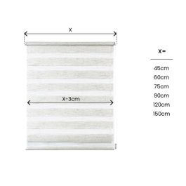 Cintacor - Stor Planet Estor enrollable Clip & Fix Noche y Día Lino 150x180cm