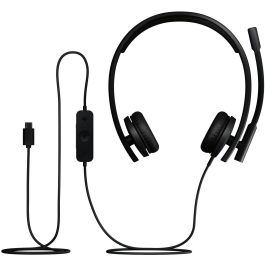 Logitech H570E Auriculares con Micrófono Estéreo USB-C para Oficina/Centro de Llamadas Alámbrico Negro