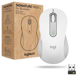 Logitech M650 Ratón Inalámbrico para Negocios, Bluetooth y Receptor USB Logi Bolt, 400-4000 DPI