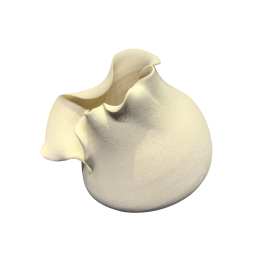 DKD Home Decor Jarrón Moderno de Cerámica Blanco Orgánico 22 x 22 x 27 cm