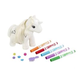 Crayola Decora tu Unicornio Kit con Rotuladores, Pasadores y Cepillo para Niñas +4 años