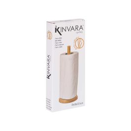 Kinvara Portarrollo de Bambú Natural 13.5x31x4 cm (12 Unidades)