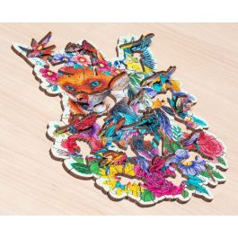 Ravensburger RAV4005556175123 Puzzle de madera - Formas - 150 piezas - Zorro de colores