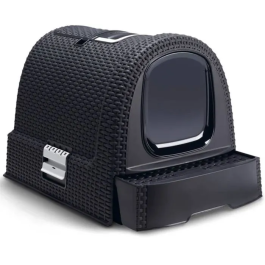 Arenero para Gatos Curver Antracita 51 x 38,5 x 39,5 cm Plástico (Plástico)