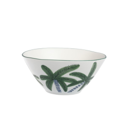 DKD Home Decor Palm 25 Ensaladera Tropical Porcelana Azul Verde 20 x 9.3 x 20 cm (2 Unidades) Precio: 30.50000052. SKU: B125WWSXZP
