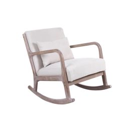 DKD Home Decor Mecedora Sixties Gris Claro Natural 88 x 78 x 66 cm