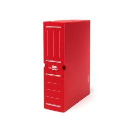 Caja Archivo Definitivo Plastico Liderpapel Rojo 387x275X105 mm 5 unidades