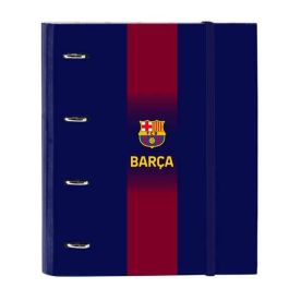 Safta Carpeta Anillas A4 Cartón Forrado 4 Anillas 35mm, Recambio 100H, Goma, 5 Separadores - FC Barcelona 1ª Equipación 25/26